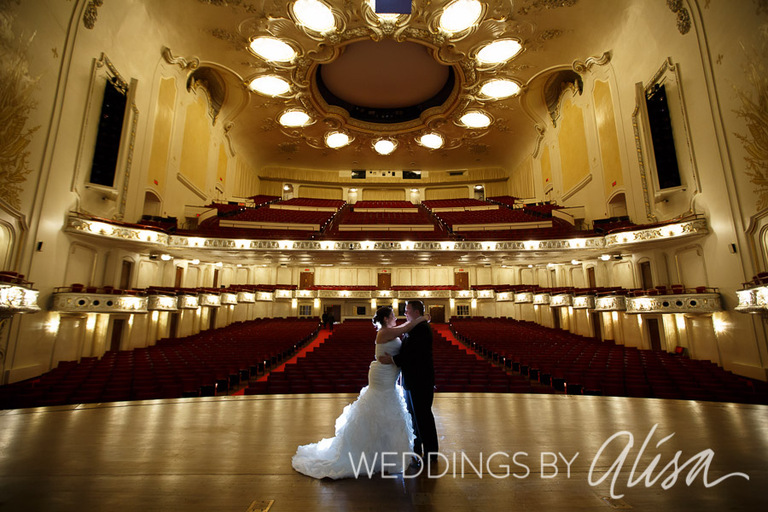 Bridal Portraits Downtown Pittsburgh at Heinz Hall