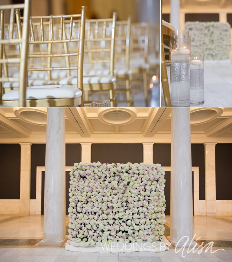 Wall of flowers at Hall of Sculpture Carnegie Museum