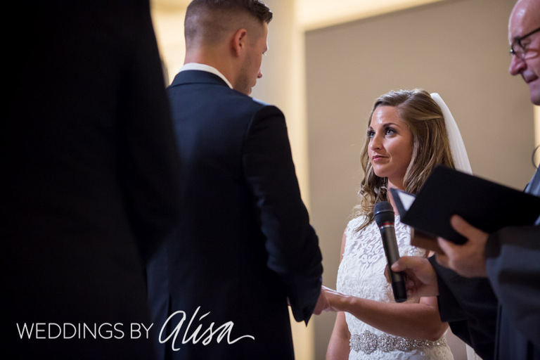 Wedding ceremony in Hall of Sculpture at Carnegie Museum