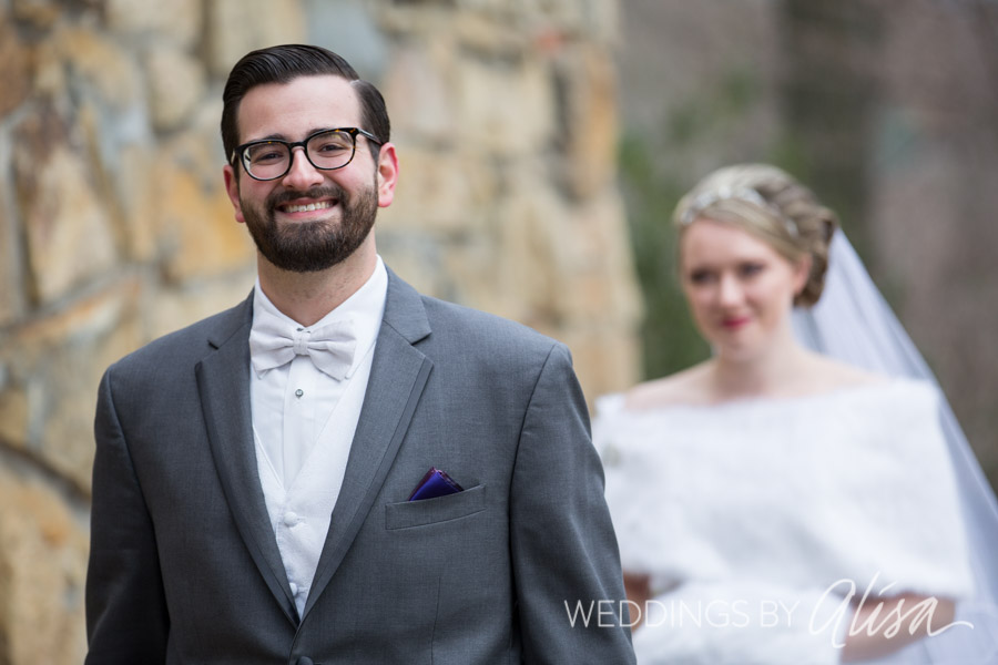 First look on wedding day in Pittsburgh