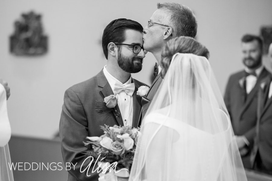Giving away daughter at Ohio wedding