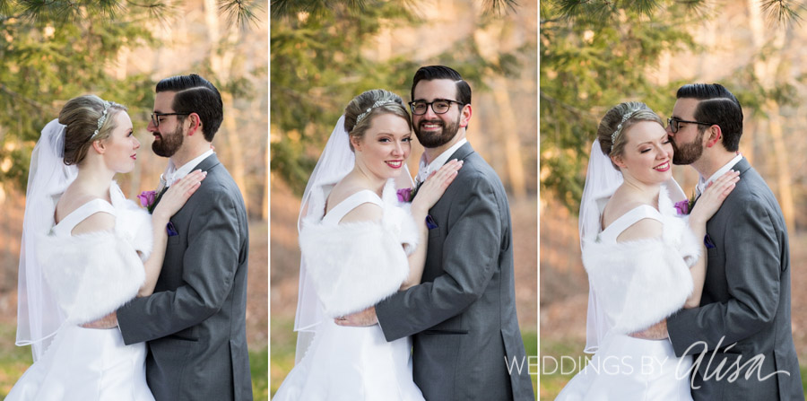 Wedding portraits in cemetery in Ohio