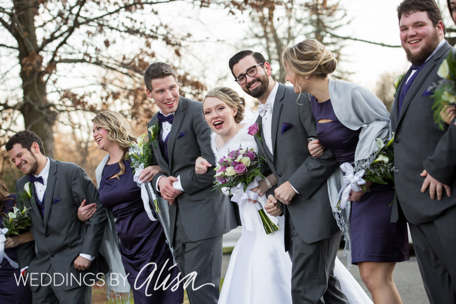 Purple and gray wedding colors