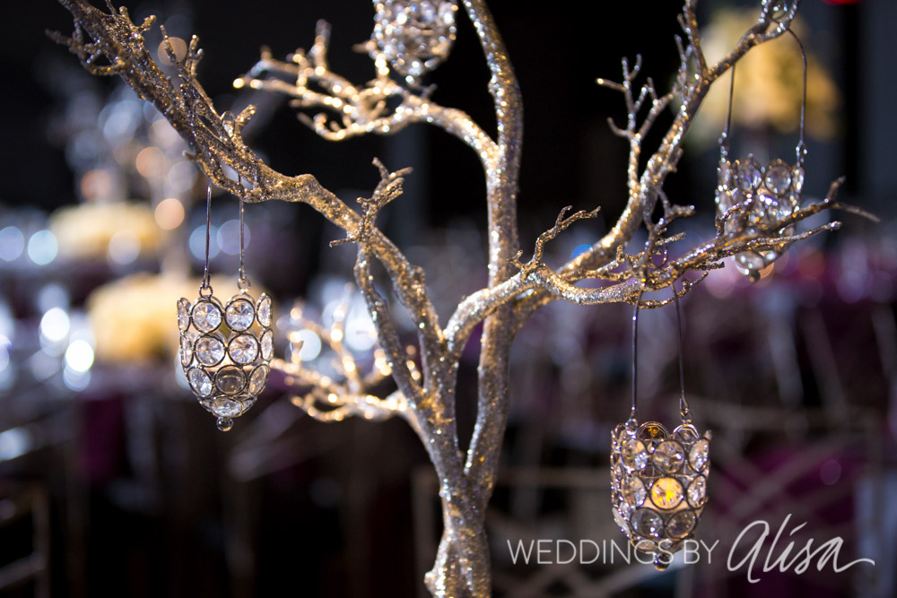 Donati Flowers at Wedding Reception